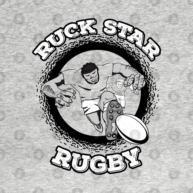 Rugby Comic Style Player by atomguy